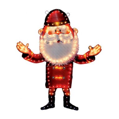 Santa Illuminated Yard Art Lawn Decoration